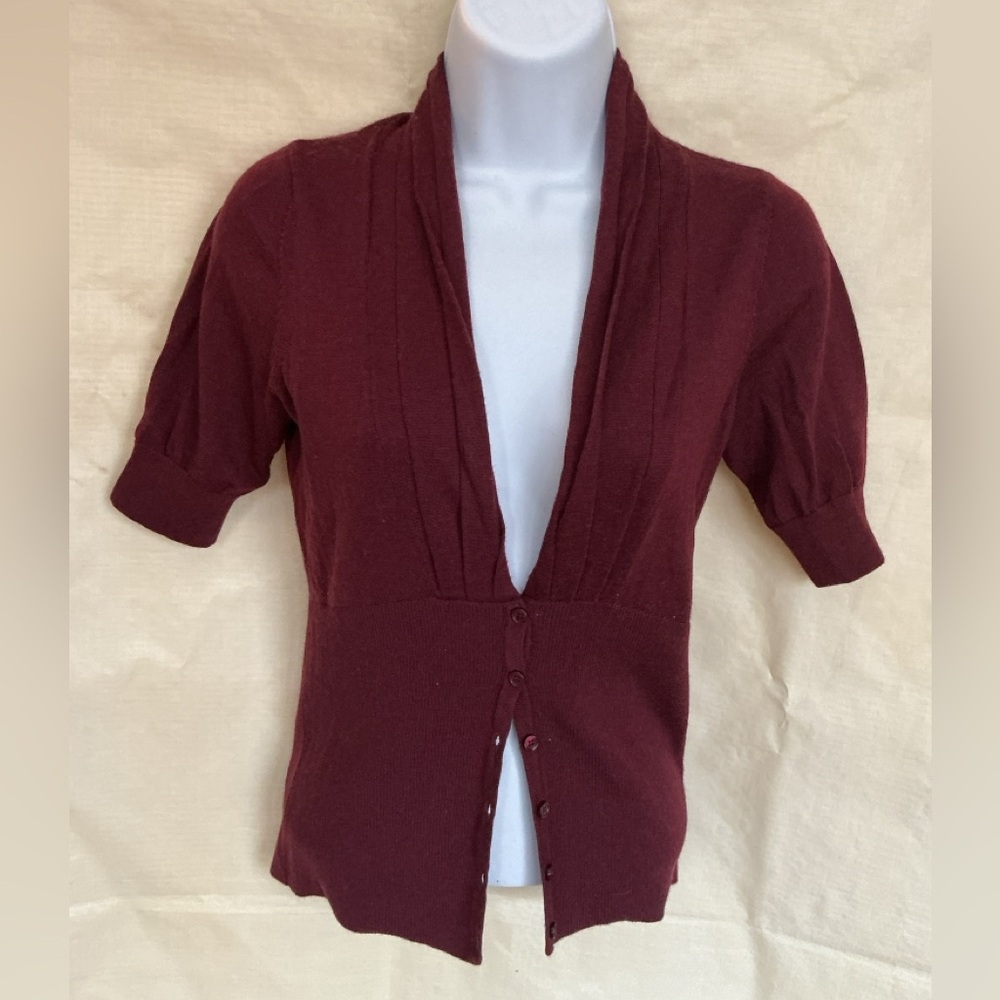 The Limited Deep Red Knit cardigan Sweater